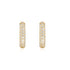 Gold Pavé Huggies